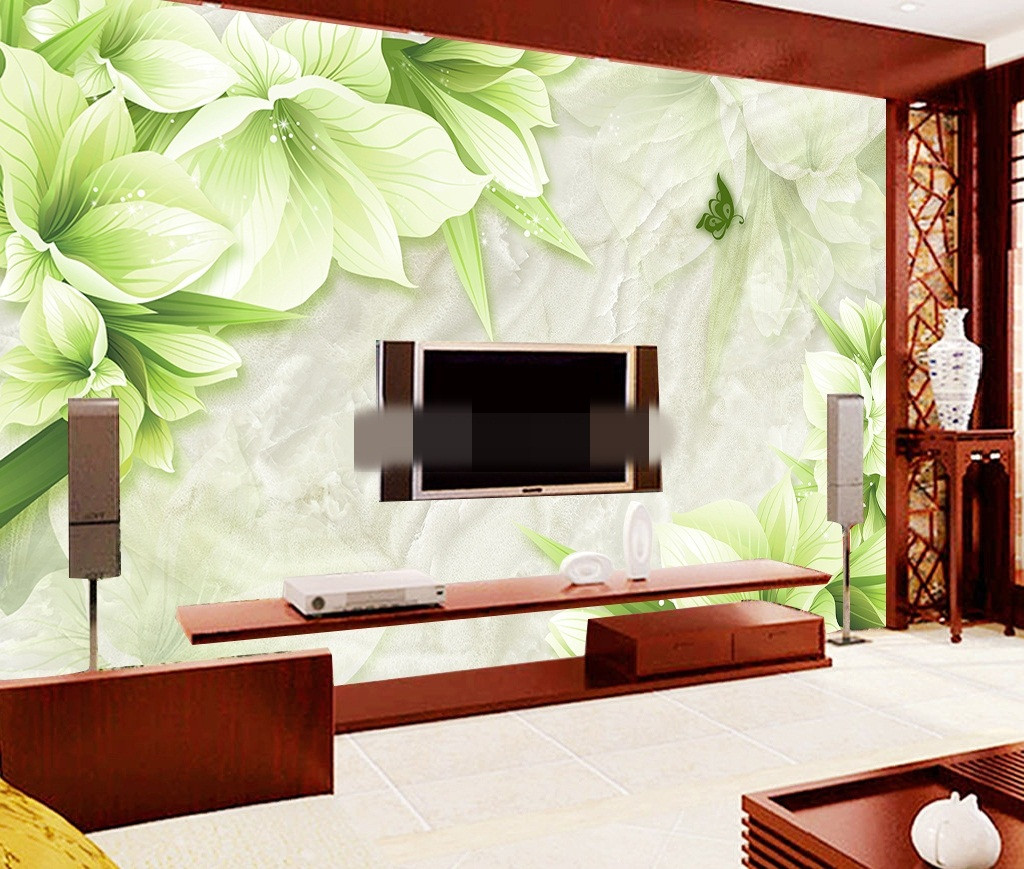 Tranh hoa giả đá Marble xanh mang đến cảm giác mát mẻ cho phòng khách. Ảnh: Hienanhjsc.