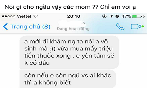 Song nhu vo chong, luc co thai ban trai noi bi vo sinh roi nghi “ngu voi ai khac”