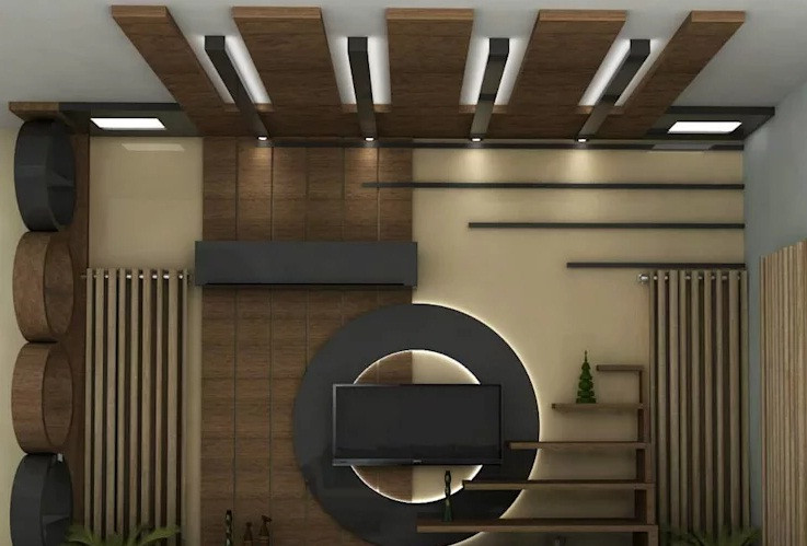 Biến tấu một chút với gỗ, cùng sự giúp sức của ánh sáng, sẽ tạo nên những màng sáng tối vừa bí ẩn, lại rất sang trọng. Ảnh: Homify.