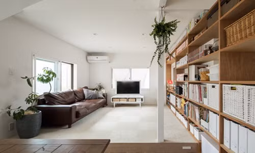 Sự góp mặt của chậu cây giúp phòng khách thêm tươi mới.