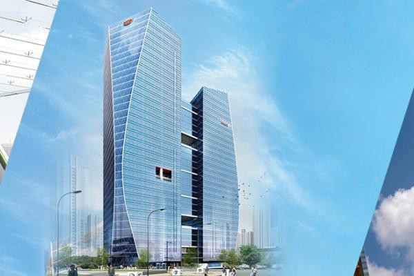 Cao ốc HUD Tower từng được chủ đầu tư tin tưởng là điểm nhấn kiến trúc khu vực. Ảnh: Dothi.