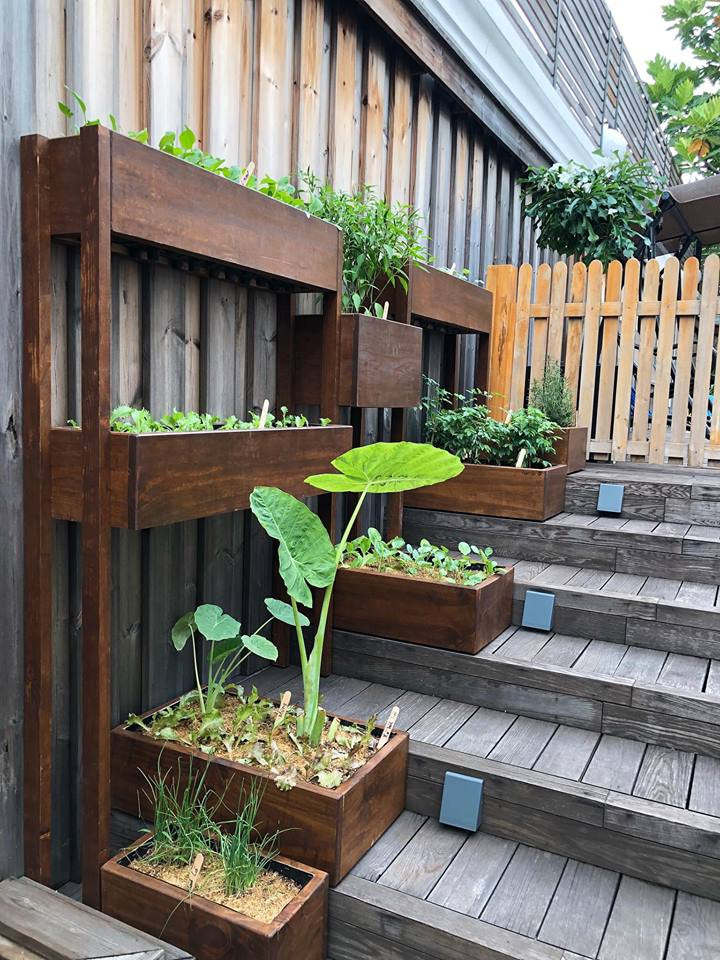 Thùng gỗ là vật liệu thân thiện với môi trường, an toàn, độ bền cao và có thể giữ cho nhiệt độ đất bên trong ổn định.