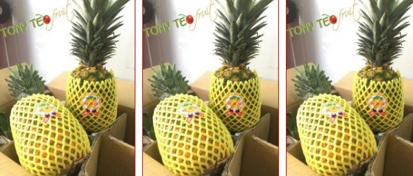 Khi bổ ra, phần ruột quả dứa màu vàng, vị ngọt hơi chua, mùi thơm thanh mát. Ảnh: FB Khuc Ngoc Anh.