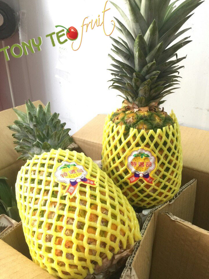 Tại các cửa hàng trái cây nhập khẩu ở Hà Nội, dứa Đài Loan rất hút khách. Ảnh: Tony Tèo.