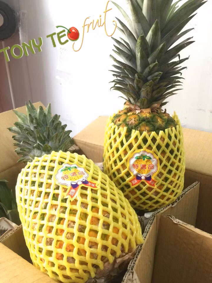 Tại các cửa hàng trái cây nhập khẩu ở Hà Nội, dứa Đài Loan rất hút khách. Ảnh: Tony Tèo.