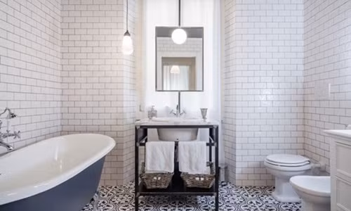 Gạch men trắng chưa bao giờ bước ra khỏi xu hướng kiến trú. Nó phù hợp với mọi căn nhà, mọi gian phòng. Ảnh: Gachlatnen.