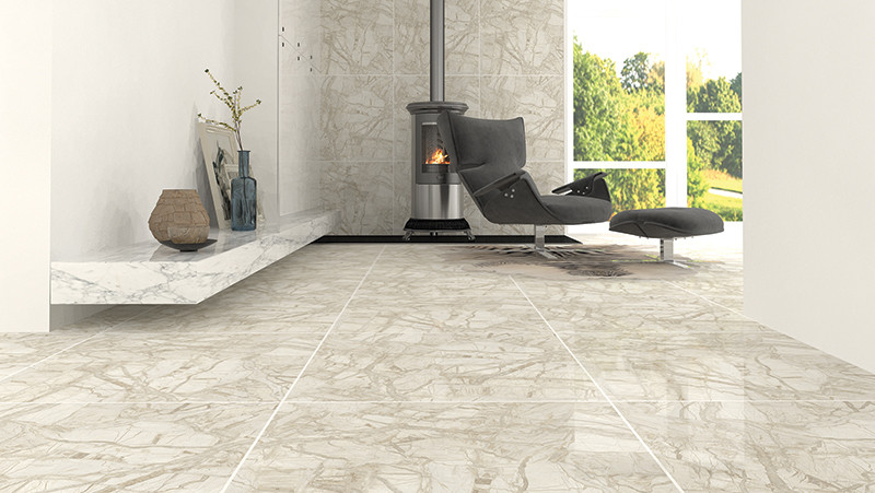 Sang trọng, hiện đại nhưng vẫn gắn liền với hơi hướng mộc mạc và thiên nhiên là ưu điểm của gạch lát vân đá. Ảnh: Prime.