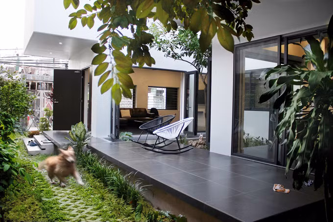 Không gian sinh hoạt chung bố trí ở tầng 1.