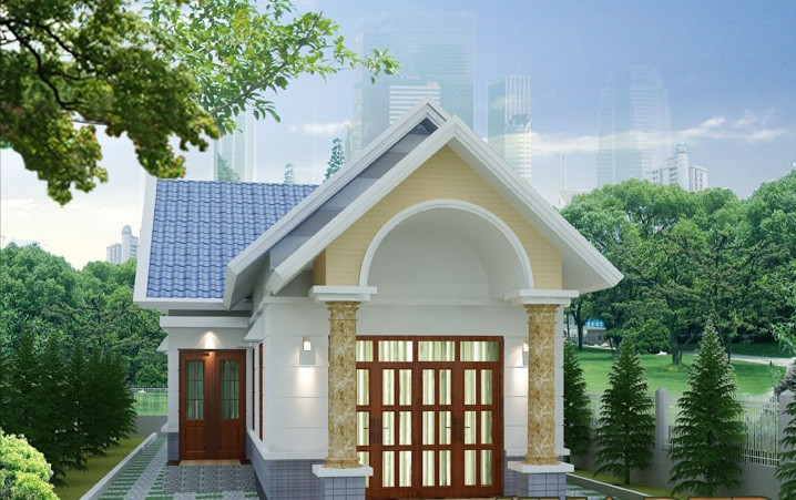 Nhà cấp 4 mái thái chữ L thiết kế 3 phòng ngủ đem lại cảm giác thoải mái và mát mẻ trong không gian bao quát rộng lớn. Ảnh: Nhadepmoi.