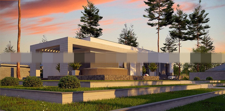 Biệt thự 1 tầng phong cách Á - Âu bề thế. Ảnh: Maunhadep902.