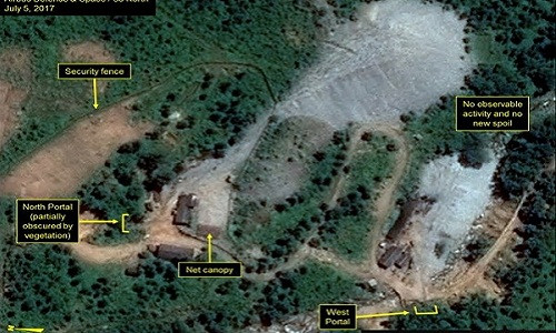 Bãi thử hạt nhân Punggye-ri của Triều Tiên. (Nguồn: Fortuna's Corner)