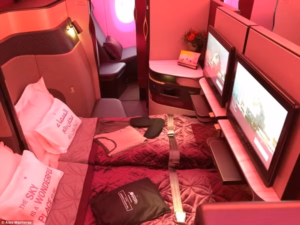 Ghế Qsuite hoàn toàn mới với tiện nghi giường đôi hiện đại nhất thế giới.