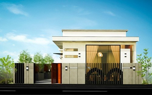 Thiết kế đơn giản nhưng ngôi nhà có điểm nhấn ở gam màu nhẹ nhàng, dễ chịu.