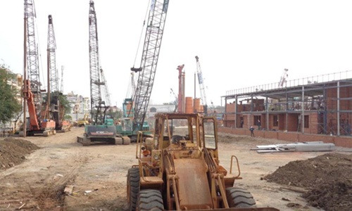 Trên tổng diện tích 18.486 m2, dự án gồm 3 block cao 36 tầng. có quy mô 1.233 căn hộ. Ảnh: Laodongthudo.