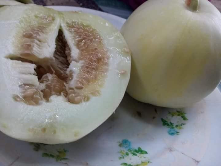 Giá mỗi kg dưa lê dao động từ 25.000 - 35.000 đồng, tùy vào chất lượng dưa. Ảnh: FB Vui Vui.