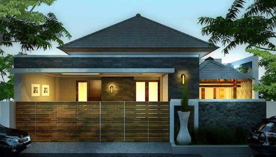 Nhà mái thái lợp tôn đẹp sang trọng với sân cỏ xanh um tùm. Ảnh: Nhabinhduong.