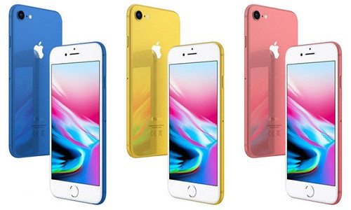 Phác họa 3 tùy chọn màu sắc cho iPhone LCD 2018.