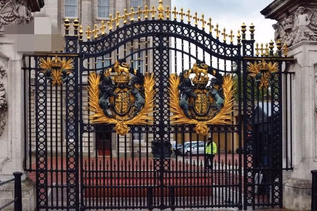 Cổng sắt mang đậm phong cách cổ điển với nhiều họa tiết hoa văn sắt, bố cục phức tạp, cầu kỳ và sơn màu đen kết hợp giả đồng cổ. Ảnh: Santino.