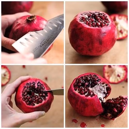 Ngoài lựu Peru, các cửa hàng trái cây nhập khẩu còn có lựu Ấn Độ, lựu Ai Cập...Tùy theo mùa, đợt hàng mà khách hàng lựa chọn để thưởng thức đúng vị. Ảnh: Sotra.