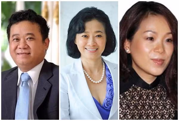 Bà Đặng Thị Hoàng Yến (giữa) và bà Đặng Thị Hoàng Phượng (phải) đều là những nữ doanh nhân giàu có trên thương trường. Ảnh: Toprich.