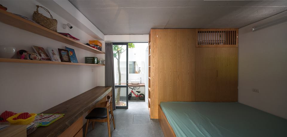 Phòng ngủ thiết kể gọn gàng.