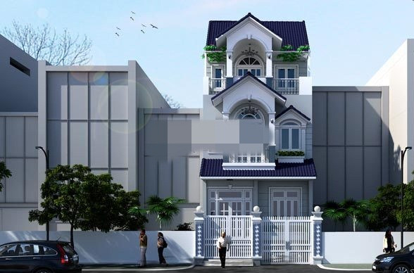 Nhà ống đẹp 3 tầng bổi bật nhờ phong cách tân cổ điển thanh lịch, mặt tiền được trang trí cầu kỳ, ấn tượng. Ảnh: Vinavic.