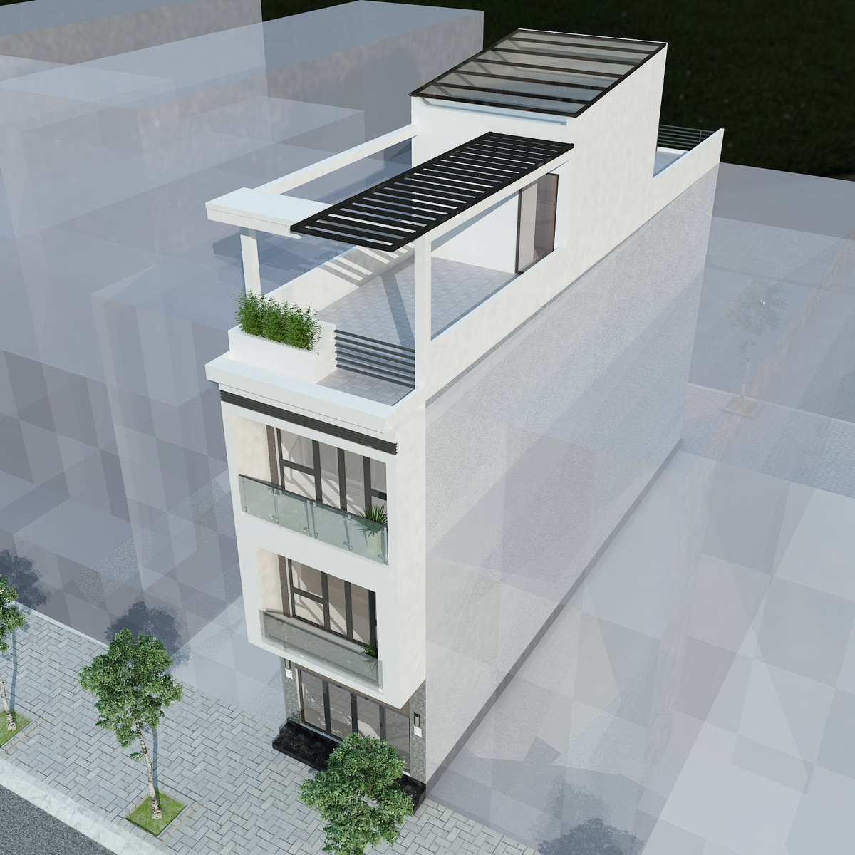 Màu trắng chủ đạo tăng thêm nét đẹp hiện đại, phóng khoáng và thoáng mát cho ngôi nhà. Ảnh: Arhome.