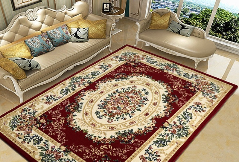 Thảm trải sàn hoa văn cổ điển kết hợp hoàn hảo trong không gian phòng khách với nhiều chi tiết hiện đại. Ảnh: Dealhapdan.