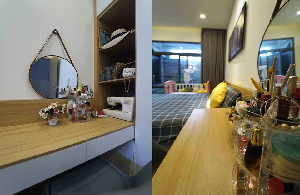 Phòng ngủ nhỏ nhưng thiết kế hợp lý về màu sắc nên không có cảm giác chật hẹp.