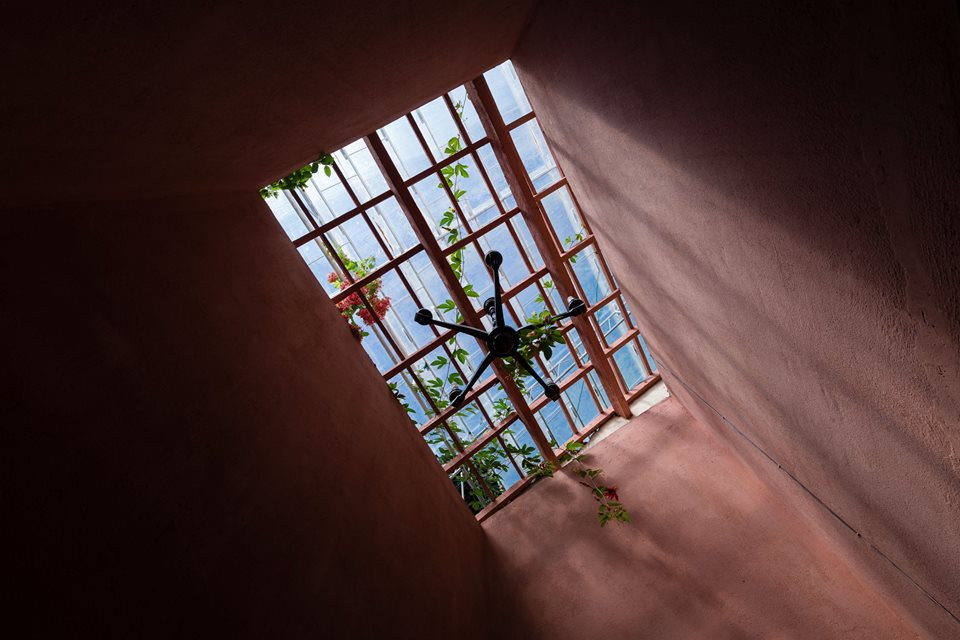 Khu vực giếng trời lấy ánh sáng.