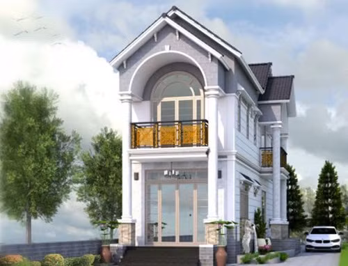 Nhà phố mái thái 2 tầng thiết kế đơn giản ngày càng được người dùng quan tâm. Ảnh: Kientrucduongdai.