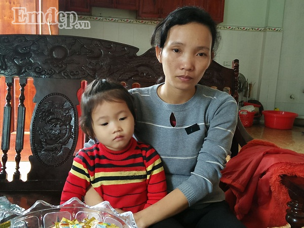 Chị Thanh đau buồn trước sự ra đi đột ngột của chồng