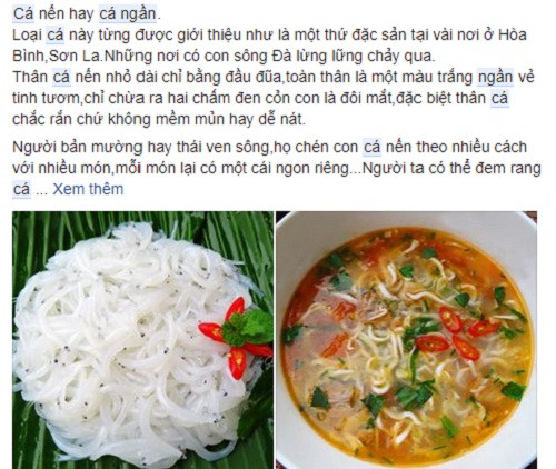 Hiện, cá ngần chưa được bán nhiều trên thị trường mà chỉ xuất hiện nhiều trên chợ mạng. Ảnh: FB.