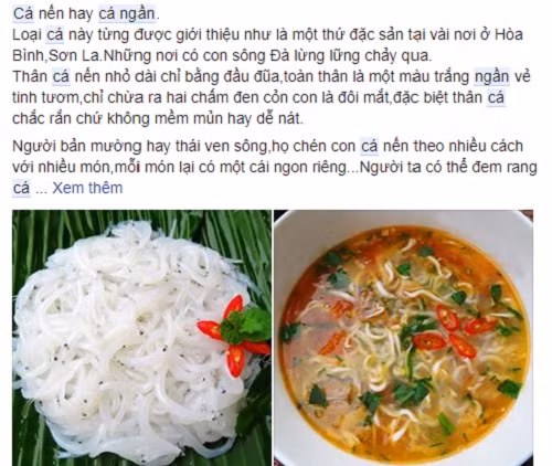 Hiện, cá ngần chưa được bán nhiều trên thị trường mà chỉ xuất hiện nhiều trên chợ mạng. Ảnh: FB.