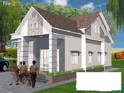 Nhà vườn 4 phòng ngủ thích hợp với những khi đất có bề ngang rộng. Ảnh: Datbinhduong.