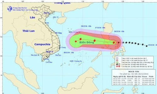 Dem nay, bao Nock-ten giat cap 16 do bo Bien Dong