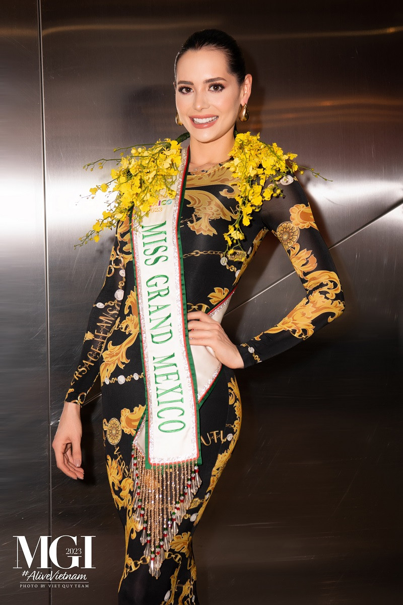 Miss Grand Mexico có mặt tại Hà Nội để tham gia cuộc thi.