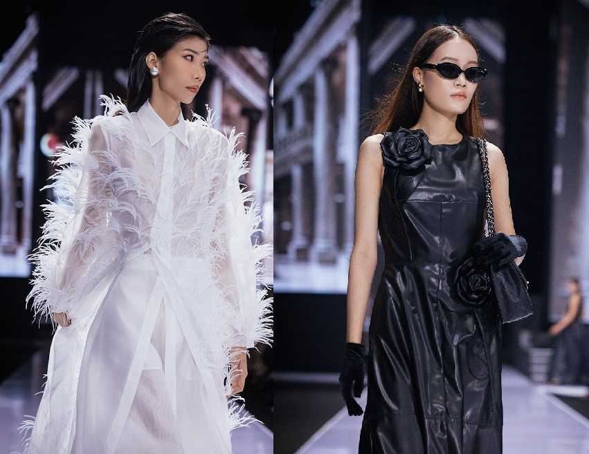 Bộ sưu tập thời trang Thu Đông 2023 chia thành 3 phần. Trong phần mở màn Collection 1 - Black &amp; White, sự đối lập của hai sắc màu trắng - đen quyền lực ở những thiết kế được tạo hình cầu kỳ, mang hiệu ứng thị giác tương phản, giúp bùng nổ mọi giác quan thưởng thức của khán giả.