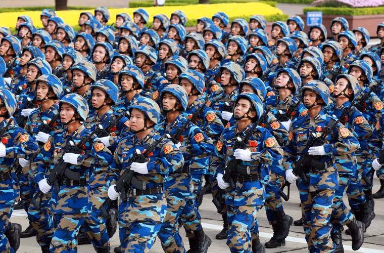 Khối chiến sĩ Hải quân đánh bộ. Nguồn ảnh: Tuổi Trẻ