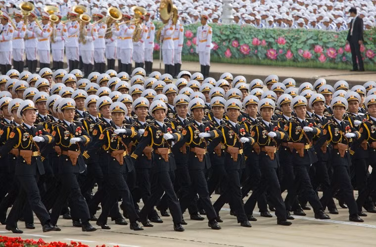 Khối học viên sỹ quan hải quân. Nguồn ảnh: Tuổi Trẻ