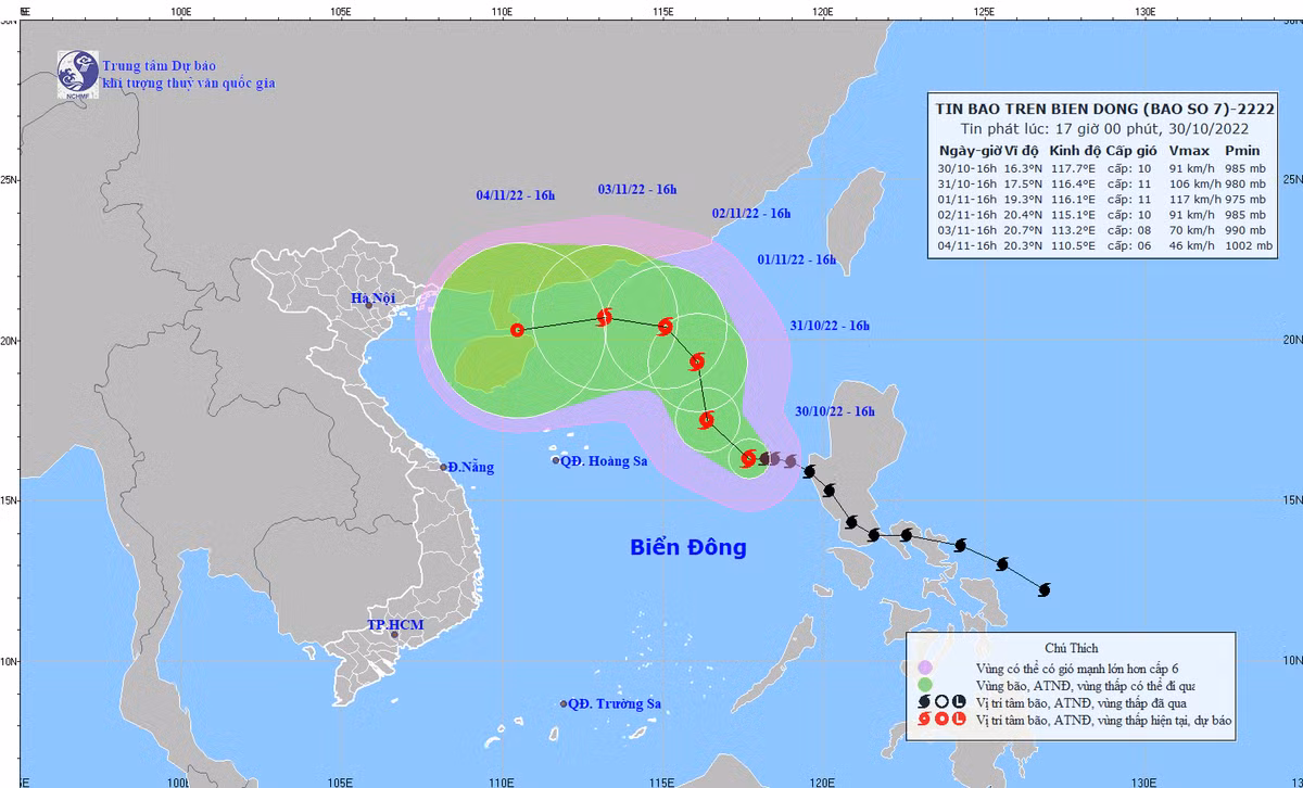 Bao so 7 tiep tuc manh len, dien bien phuc tap