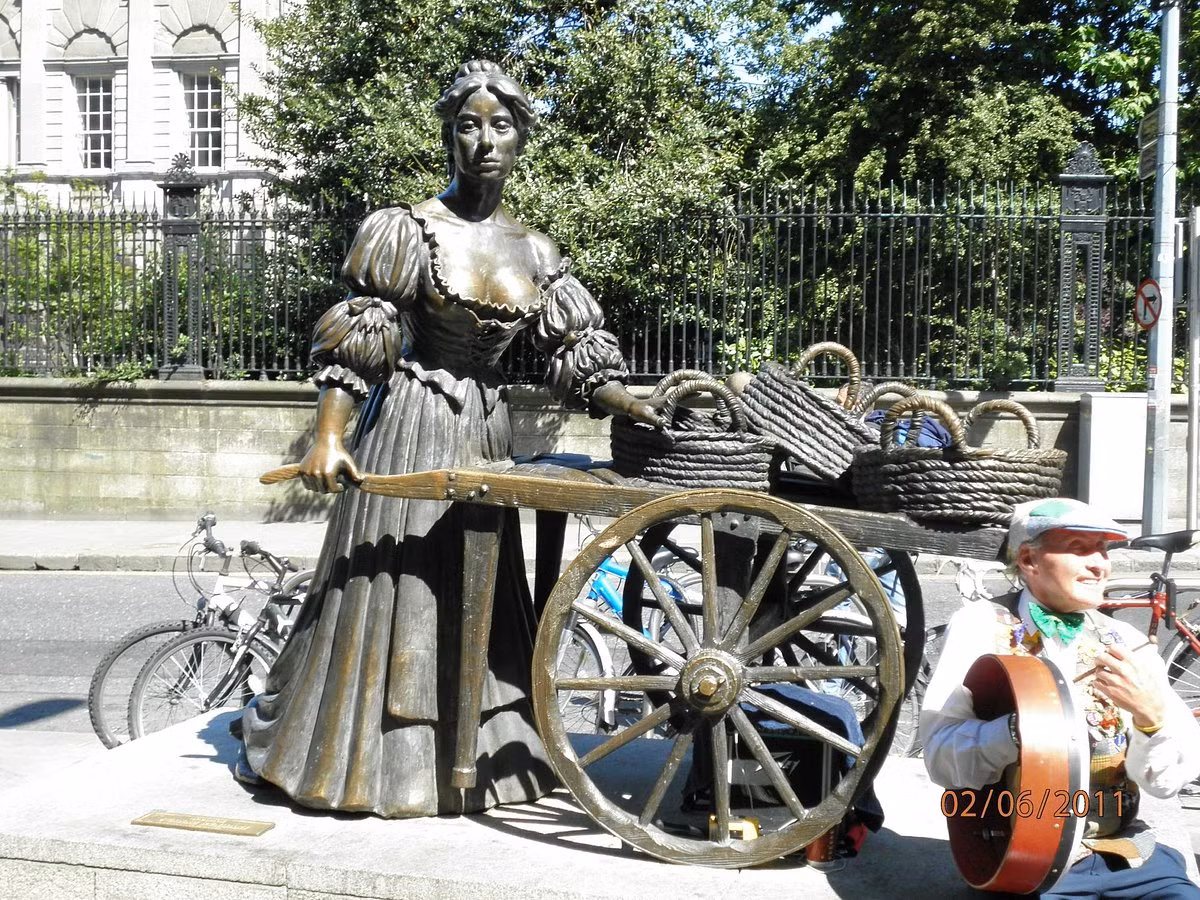 Đến năm 2014, bức tượng đồng Molly Malone được di chuyển tới văn phòng du lịch Dublin trên đường Suffolk và ở nguyên vị trí này cho tới ngày nay.