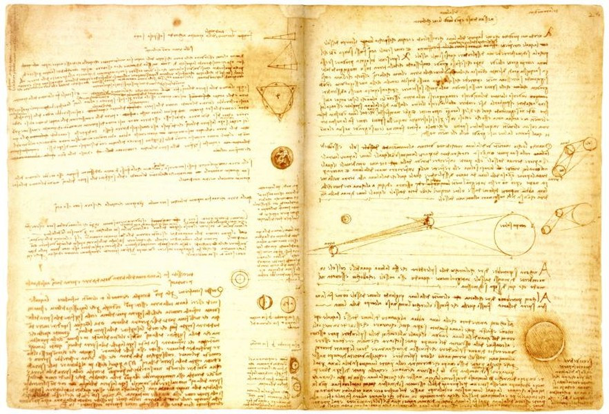 Leonardo da Vinci's Codex Leicester là tuyển tập những tác phẩm khác nhau của Leonardo da Vinci được tạo ra để làm bản phác thảo ban đầu cho các tác phẩm sau này sẽ được xuất bản 