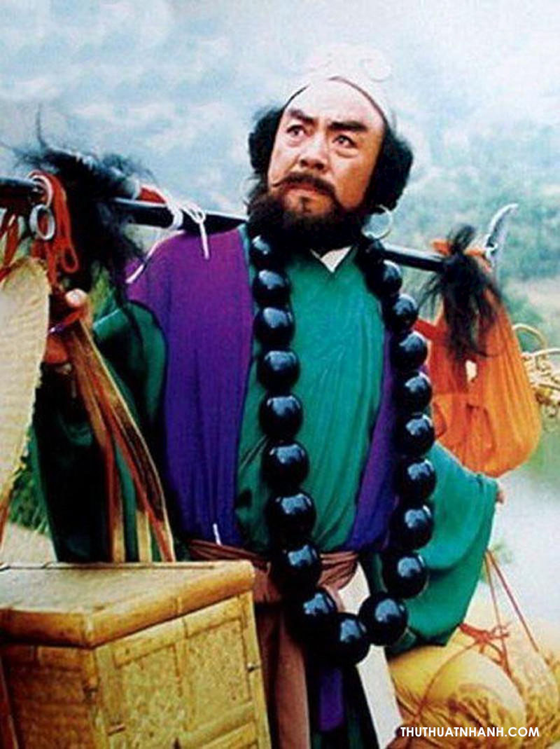 Để vượt sông Lưu Sa thuận lợi, thầy trò Đường Tăng sử dụng chiếc bình hồ lô của Quan Thế Âm Bồ Tát và chuỗi vòng đầu lâu trên của Sa Tăng.