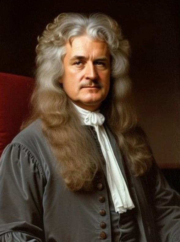 Dựa trên tranh chân dung của Isaac Newton, các chuyên gia đã dùng AI vẽ lại dung mạo của nhà bác học thiên tài này. Qua đó, mọi người ấn tượng trước gương mặt điển trai toát lên sự thông thái của ông.