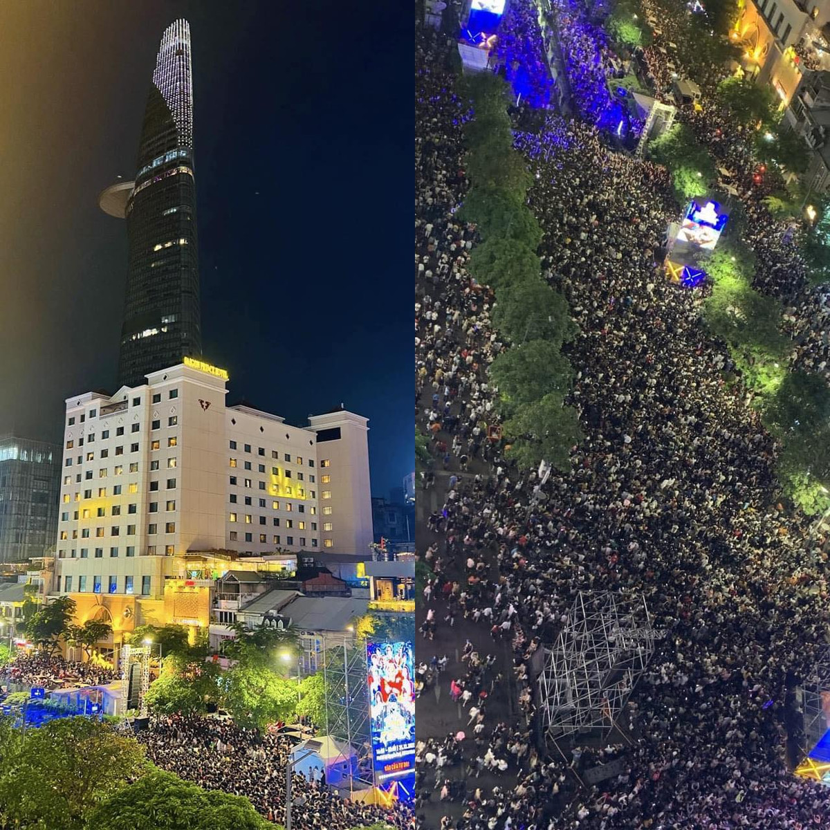 Hàng chục ngàn người chen kín phố đi bộ lúc tham gia các sự kiên chào mừng năm mới 2023. Ảnh: Sài Gòn trong tôi