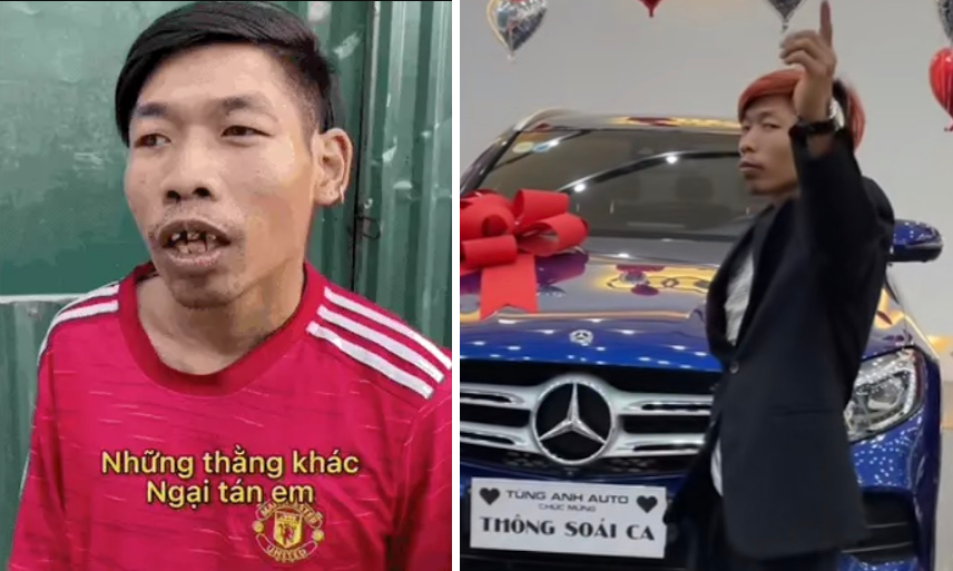 Theo đó, nam TikToker tự thưởng cho mình chiếc Mercedes-Benz GLC 300 đời 2018 được bán ở showroom với giá tầm khoảng 1,8 tỷ đồng. Trước đó, trong một clip TikTok vào đầu tháng 2, Thông Soái Ca từng khoe anh sở hữu một chiếc Rolls-Royce.