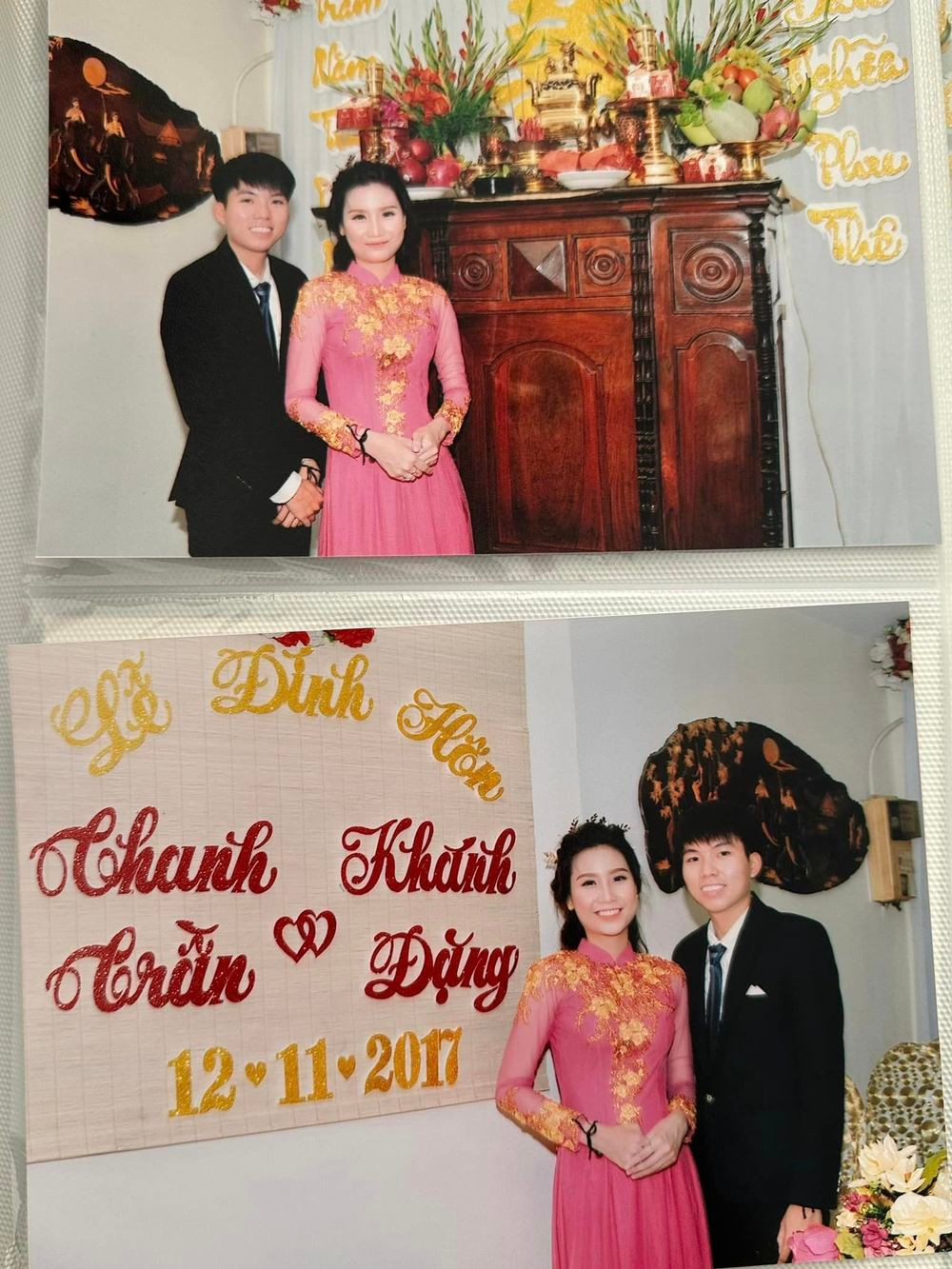 Người thợ "có tâm" này còn trang trí thêm cho những tấm hình bằng các hoạ tiết như bông cúc trắng khiến Thanh Trần cũng phải "bó tay".