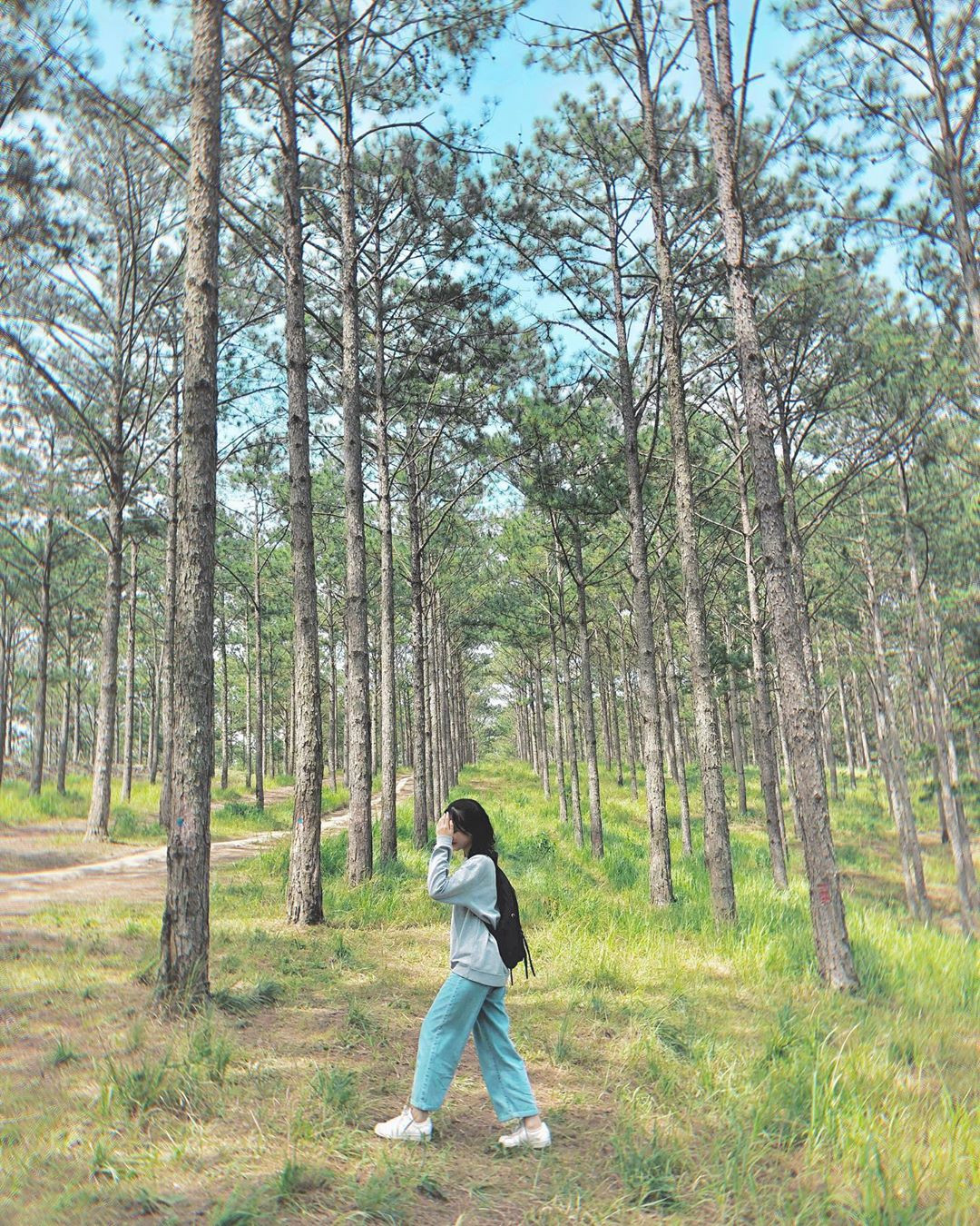 Rừng thông trên đường Khởi Nghĩa Bắc Sơn rất gần trung tâm thành phố nên việc di chuyển đến đây khá đơn giản. Giữa những gốc thông có những lối mòn và khoảng đất trống nhỏ đủ để trải một chiếc khăn ngồi hóng gió hay đứng tạo kiểu check in.