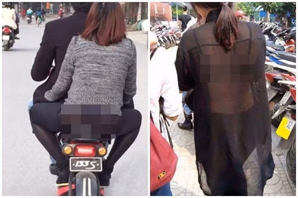 Áo xuyên thấu lộ nội y được nhiều người trưng dụng một cách thiếu tinh tế.